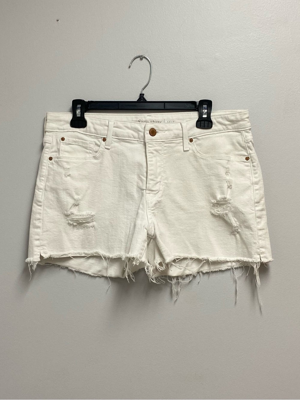 Levi’s Distressed White Denim Shorts - Women's size 12